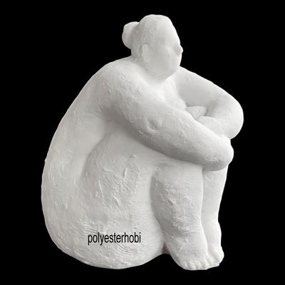 OB 2169 - Modern Soyut Lady Dekoratif Obje Ham Polyester Heykel