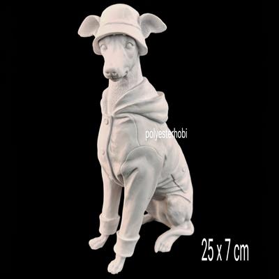 OB 2179 - Yağmurluklu Köpek Ham Polyester Masaüstü Obje
