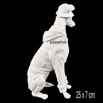 OB 2179 - Yağmurluklu Köpek Ham Polyester Masaüstü Obje