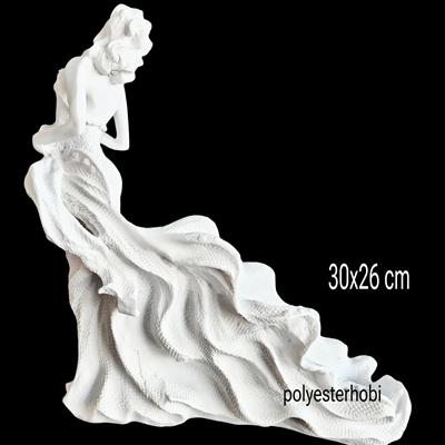 OB 2180 - Kontes Kadın Şaraplık Ham Polyester Obje