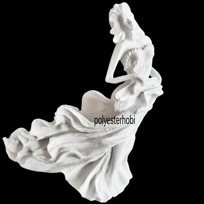 OB 2180 - Kontes Kadın Şaraplık Ham Polyester Obje