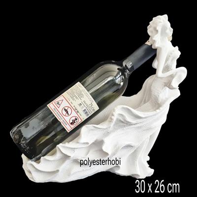 OB 2180 - Kontes Kadın Şaraplık Ham Polyester Obje