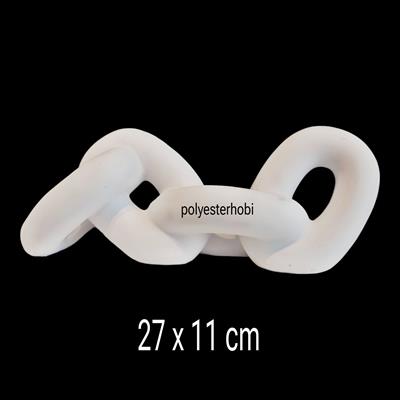 OB 2184 - Zincir Modern Ham Polyester Dekoratif Obje