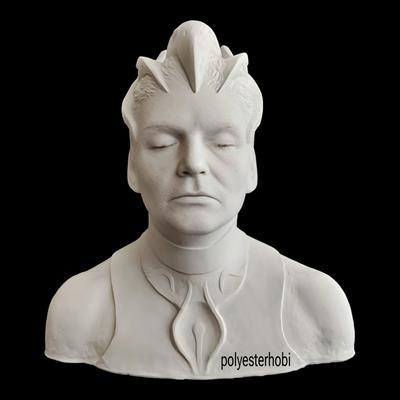 OB 2186 - Neptün Mitolojik Heykel Ham Polyester Büst