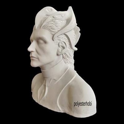 OB 2186 - Neptün Mitolojik Heykel Ham Polyester Büst