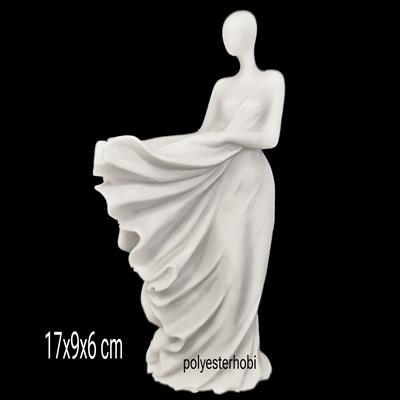 OB 2194 - Modern Soyut Kız Mumluk Ham Polyester Dekoratif Obje