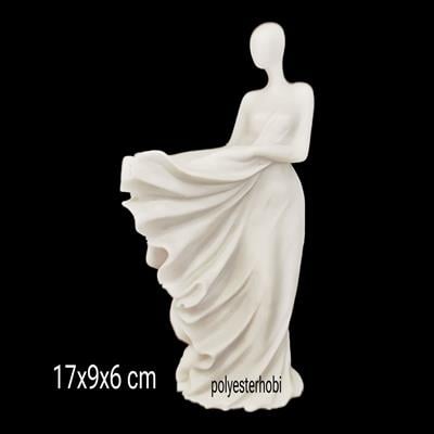 OB 2194 - Modern Soyut Kız Mumluk Ham Polyester Dekoratif Obje