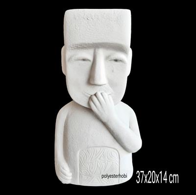 OB 2206 - Modern Soyut Saksı Adam Bahçe Ham Polyester Dekor