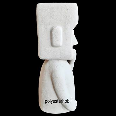 OB 2206 - Modern Soyut Saksı Adam Bahçe Ham Polyester Dekor