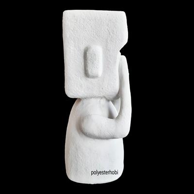 OB 2207 - Modern Soyut Saksı Adam Bahçe Ham Polyester Dekor 1