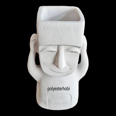 OB 2208 - Modern Soyut Saksı Adam Bahçe Ham Polyester Dekor 2