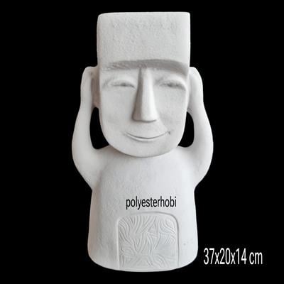 OB 2208 - Modern Soyut Saksı Adam Bahçe Ham Polyester Dekor 2