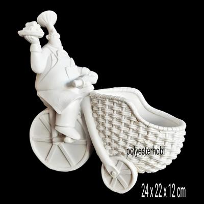 OB 2209 - Aşçı Şef Şişelik / Şaraplık Ham Polyester Biblo