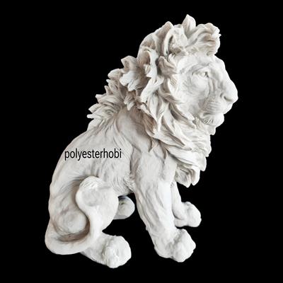 OB 2211 - Aslan Büyük Ham Polyester Obje