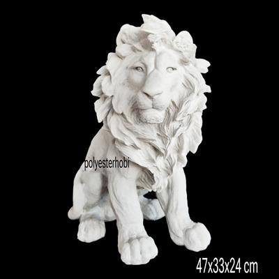 OB 2211 - Aslan Büyük Ham Polyester Obje