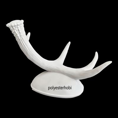OB 2216 - Geyik Boynuzu Şaraplık/Şişelik Ham Polyester Dekoratif Obje