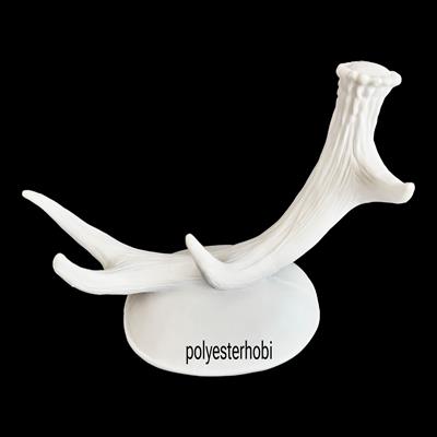 OB 2216 - Geyik Boynuzu Şaraplık/Şişelik Ham Polyester Dekoratif Obje