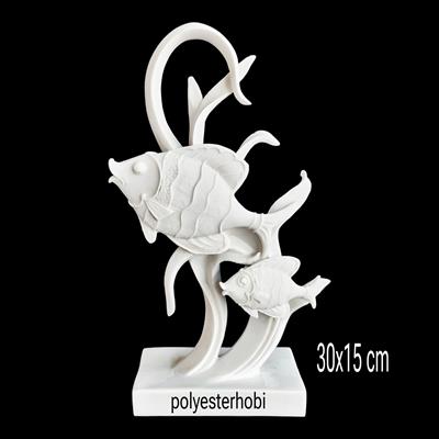 OB 2217 - Balık Biblo Ham Polyester Dekoratif Obje