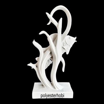 OB 2217 - Balık Biblo Ham Polyester Dekoratif Obje