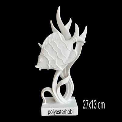 OB 2218 - Balık Biblo Ham Polyester Dekoratif Obje