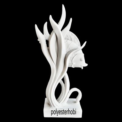 OB 2218 - Balık Biblo Ham Polyester Dekoratif Obje