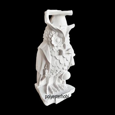 OB 2219 - Baykuş Doktor Biblo Ham Polyester Dekoratif Obje