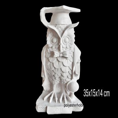 OB 2219 - Baykuş Doktor Biblo Ham Polyester Dekoratif Obje