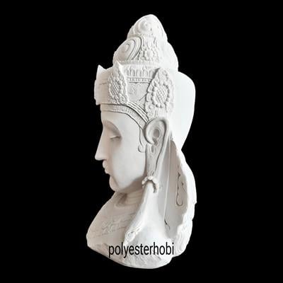 OB 2221 - Buda Kadın Dev Biblo Ham Polyester Dekoratif Obje