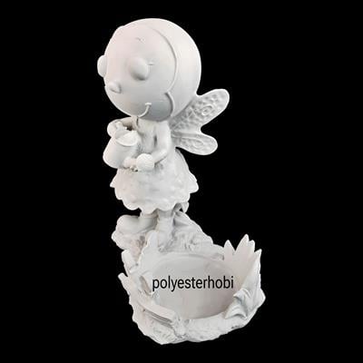 OB 2240 - Arı Kız Vazo Ham Polyester Dekoratif Obje