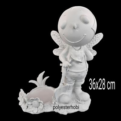 OB 2241- Arı Çocuk Vazo Ham Polyester Dekoratif Obje