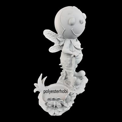 OB 2241- Arı Çocuk Vazo Ham Polyester Dekoratif Obje