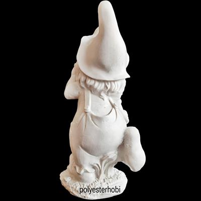 OB 2258 - Cüce Kürek Detaylı Ham Polyester Dekoratif Obje