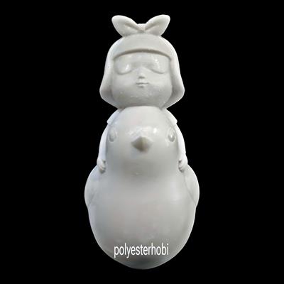 OB 2273 - Kuş Üzerinde Yatan Melek Kız Ham Polyester Dekoratif Obje