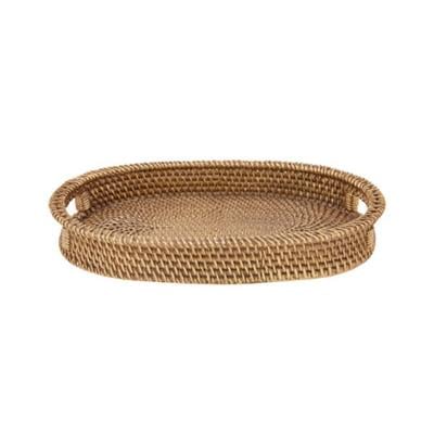 OB 2282 - Hasır Örgü Tepsi Ham Polyester Dekoratif Obje
