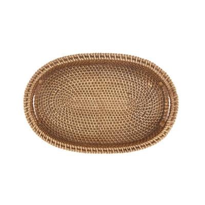 OB 2282 - Hasır Örgü Tepsi Ham Polyester Dekoratif Obje