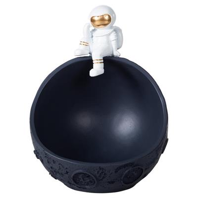 OB 2283 - Astronot Ay Üzerinde Biblo Anahtarlık Ham Polyester Obje 