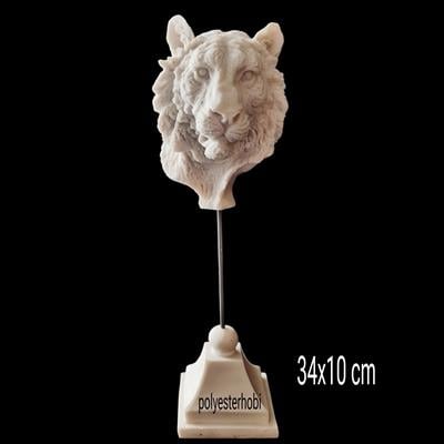 OB 2291 - Aslan Kaideli Büst Ham Polyester Dekoratif Obje