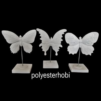 OB 2327 - Kelebek Kaideli Ham Polyester Dekoratif Obje 1