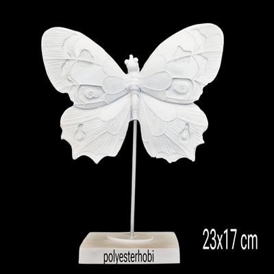 OB 2329 - Kelebek Kaideli Ham Polyester Dekoratif Obje 3