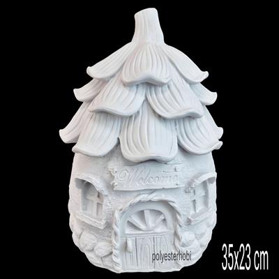 OB 2345 - Çilek Şans Evi Ham Polyester Dekoratif Obje