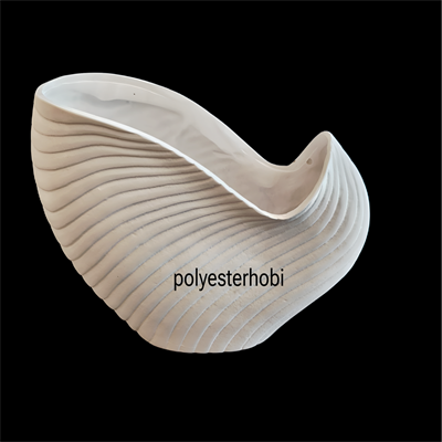 OB 2347 - İstiridye Vazo Ham Polyester Dekoratif Obje