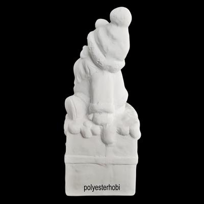 OB 2368 - Noel Baba Kutulu Büst Ham Polyester Dekoratif Obje