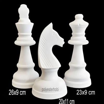 OB 2375 - Satranç Takım Masaüstü Ham Polyester Dekoratif Obje