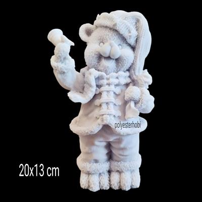 OB 2380 - Tedy Noel Baba Büst Ham Polyester Dekoratif Obje