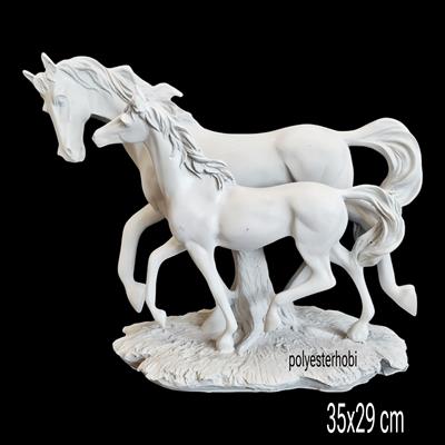 OB 2381 - Taylı At Ham Polyester Dekoratif Obje