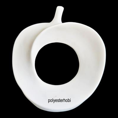 OB 2386 - Modern Soyut Elma Formlu Dekoratif Obje Ham Polyester Heykel