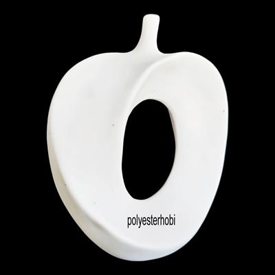 OB 2386 - Modern Soyut Elma Formlu Dekoratif Obje Ham Polyester Heykel