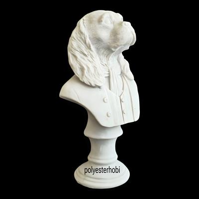 OB 2412 - Köpek Kravatlı Biblo Ham Polyester Heykel 