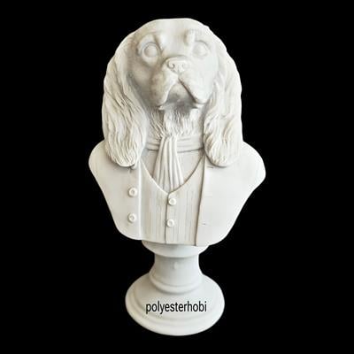 OB 2412 - Köpek Kravatlı Biblo Ham Polyester Heykel 