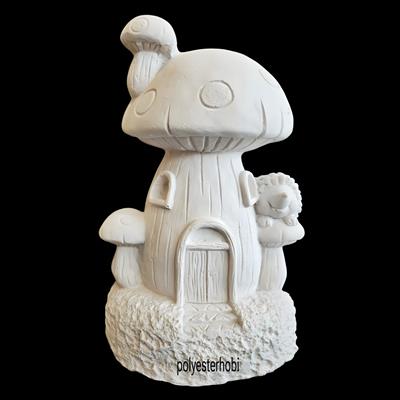 OB 2420 - Mantar Ev Ham Polyester Dekoratif Bahçe Obje